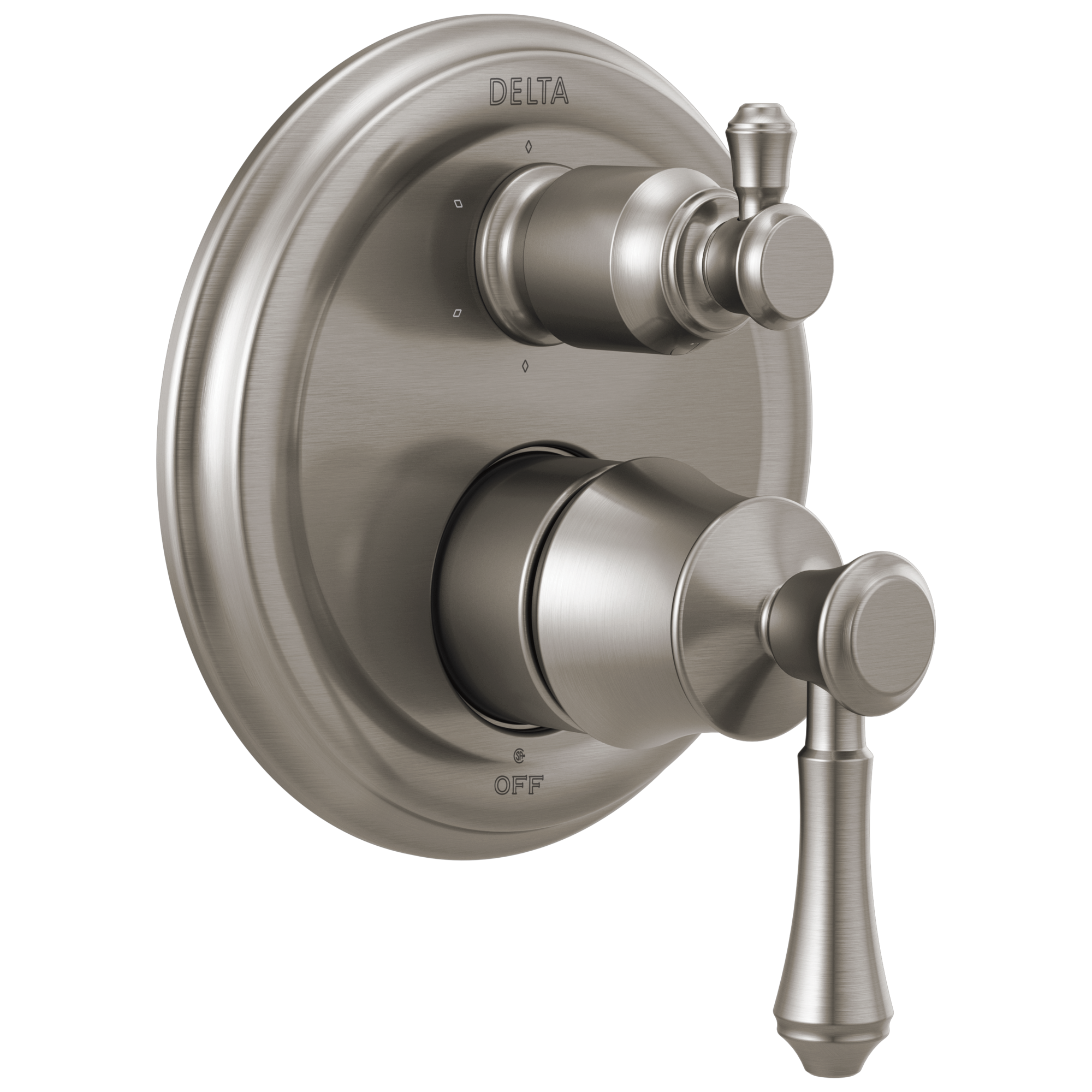 Delta - Traditional 2-Handle Monitor® 14 Series Valve Trim with 6-Setting Integrated Diverter - Stainless - T24997-SS