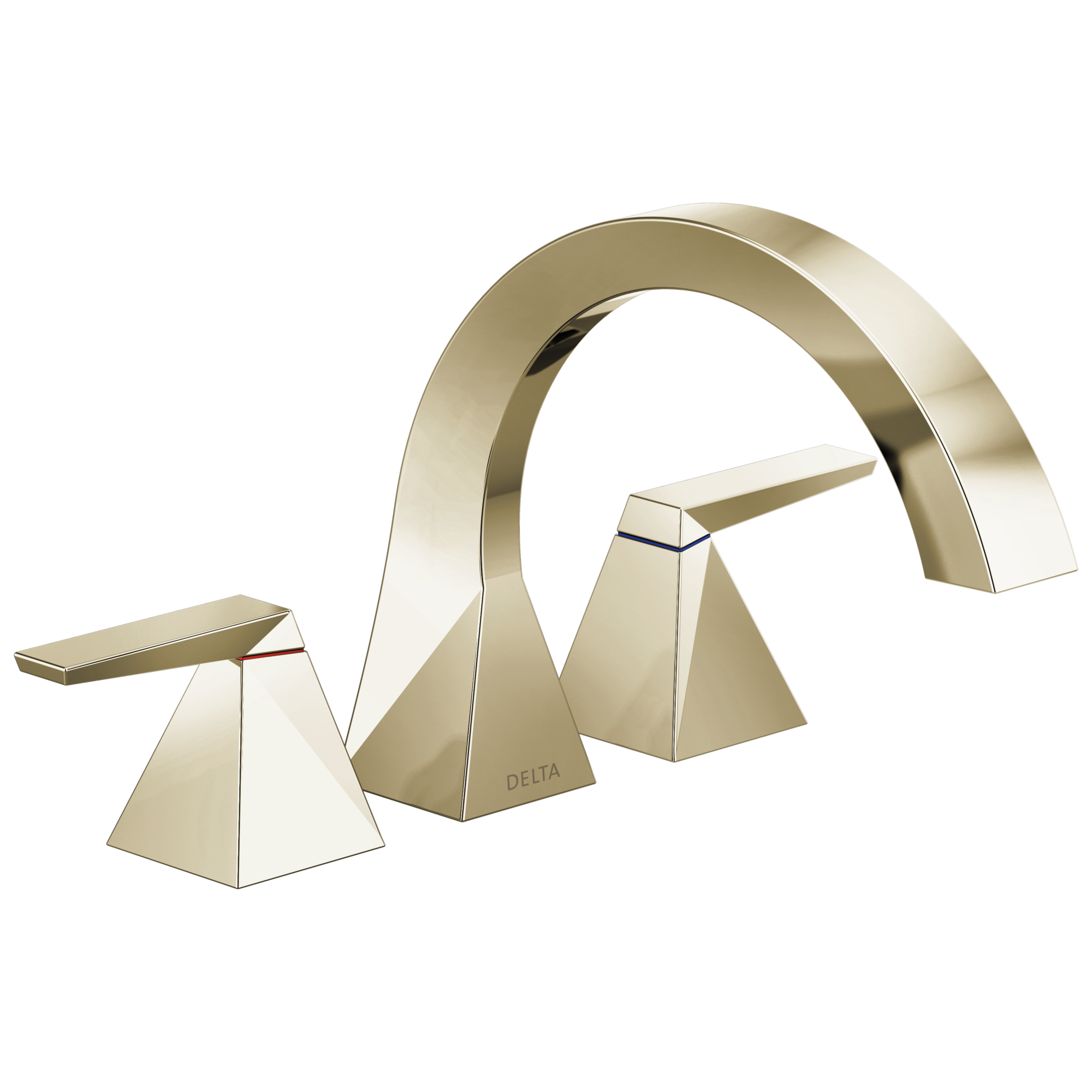 Delta - Two-Handle Roman Tub Trim - Lumicoat® Polished Nickel - T2746-PN-PR