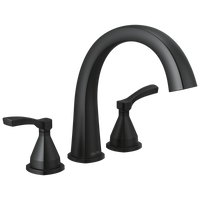 Delta - Three Hole Roman Tub Trim - Matte Black - T2777-BL