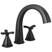 Delta - Three Hole Roman Tub Trim - Matte Black - T27776-BL