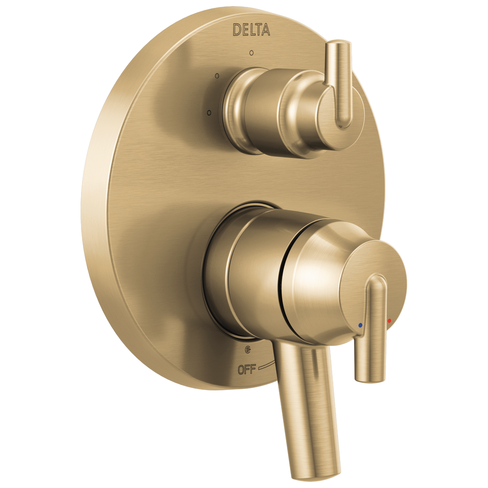 Delta - Contemporary Two Handle Monitor® 17 Series Valve Trim with 3-Setting Integrated Diverter - Champagne Bronze - T27859-CZ