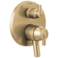 Delta - Contemporary Two Handle Monitor® 17 Series Valve Trim with 3-Setting Integrated Diverter - Champagne Bronze - T27859-CZ