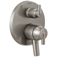 Delta - Contemporary Two Handle Monitor® 17 Series Valve Trim with 3-Setting Integrated Diverter - Stainless - T27859-SS