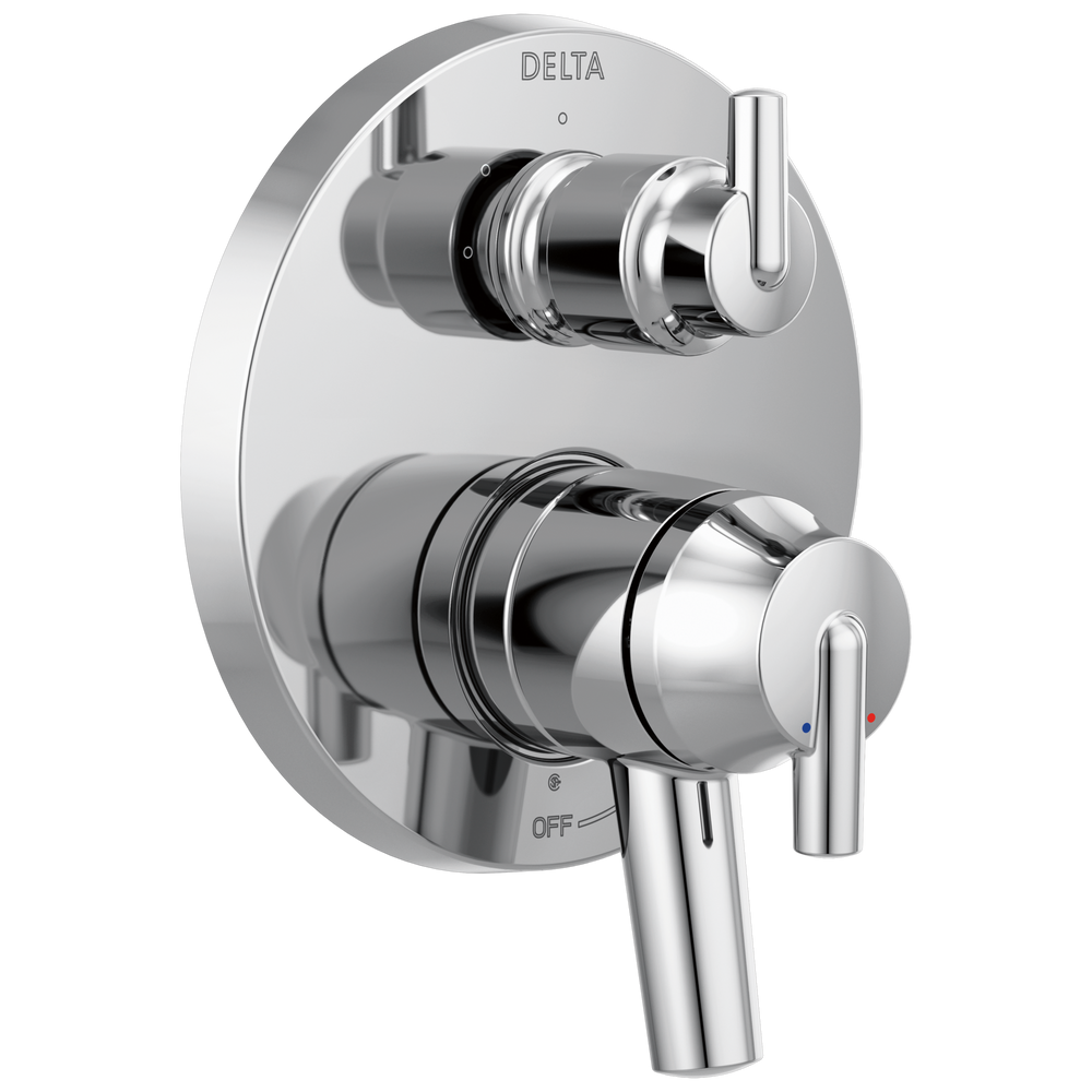 Delta - Contemporary Two Handle Monitor® 17 Series Valve Trim with 3-Setting Integrated Diverter - Chrome - T27859