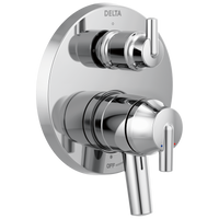 Delta - Contemporary Two Handle Monitor® 17 Series Valve Trim with 3-Setting Integrated Diverter - Chrome - T27859