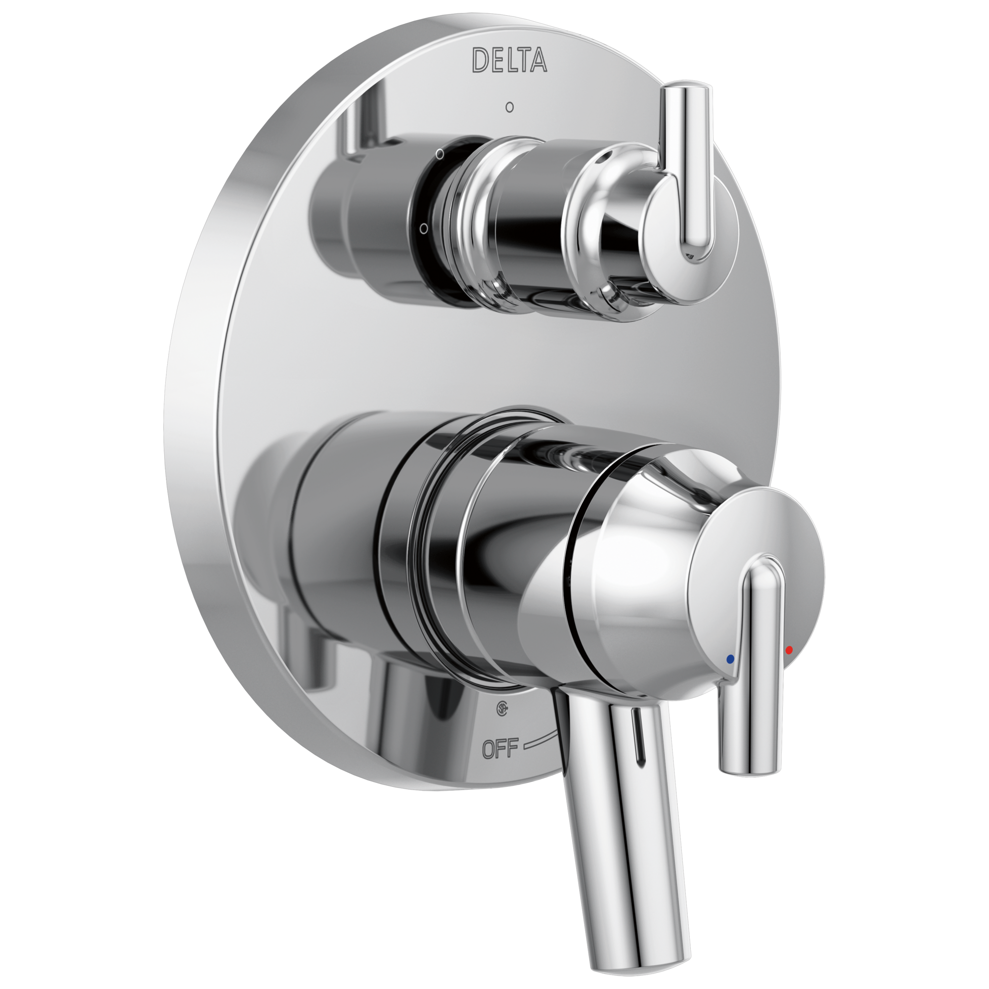 Delta - Contemporary Two Handle Monitor® 17 Series Valve Trim with 3-Setting Integrated Diverter - Chrome - T27859