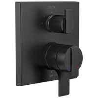 Delta - Angular Modern Monitor® 17 Series Valve Trim with 3-Setting Integrated Diverter - Matte Black - T27867-BL