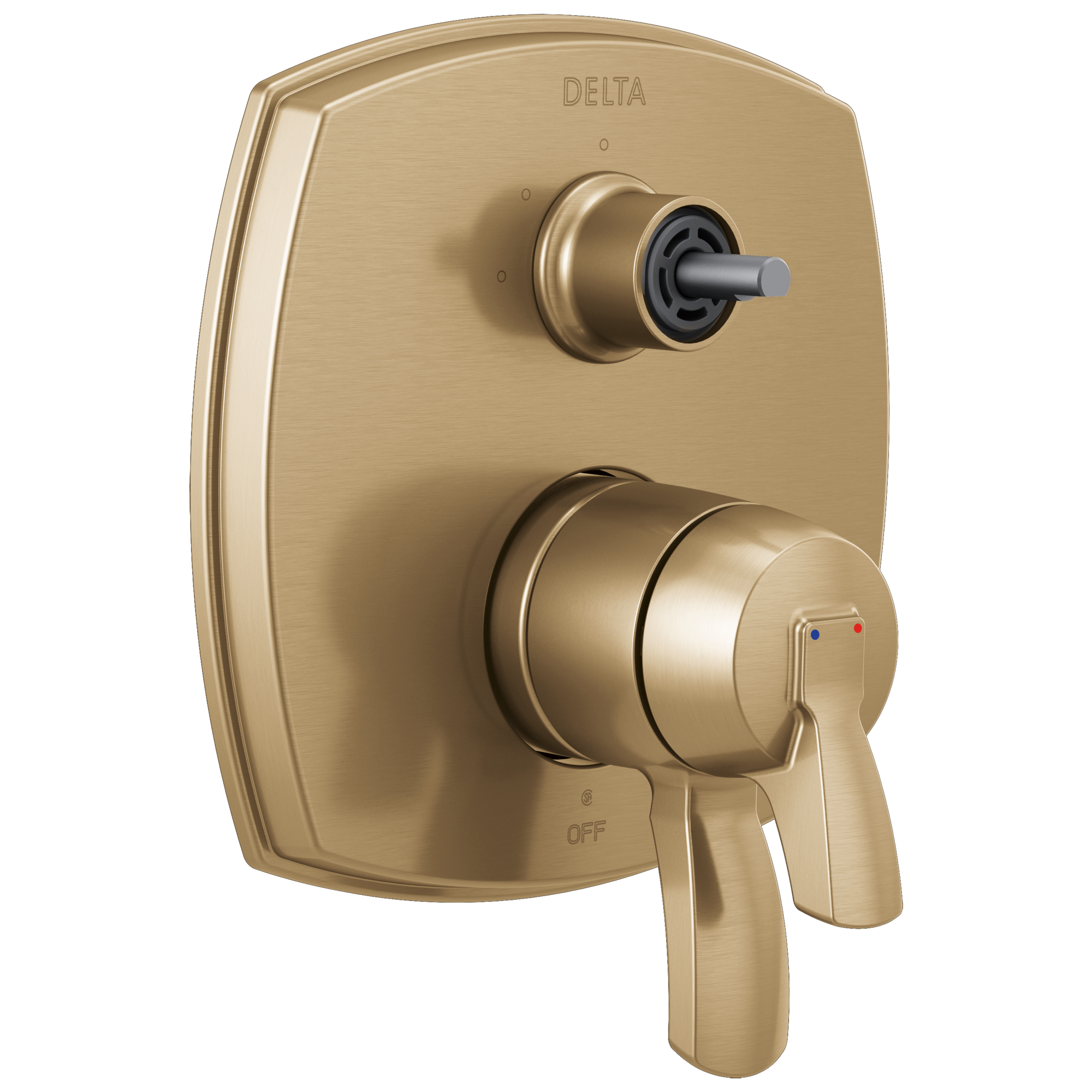 Delta - 17 Series Integrated Diverter Trim with Three Function Diverter Less Diverter Handle - Lumicoat® Champagne Bronze - T27876-CZ-PR-LHP