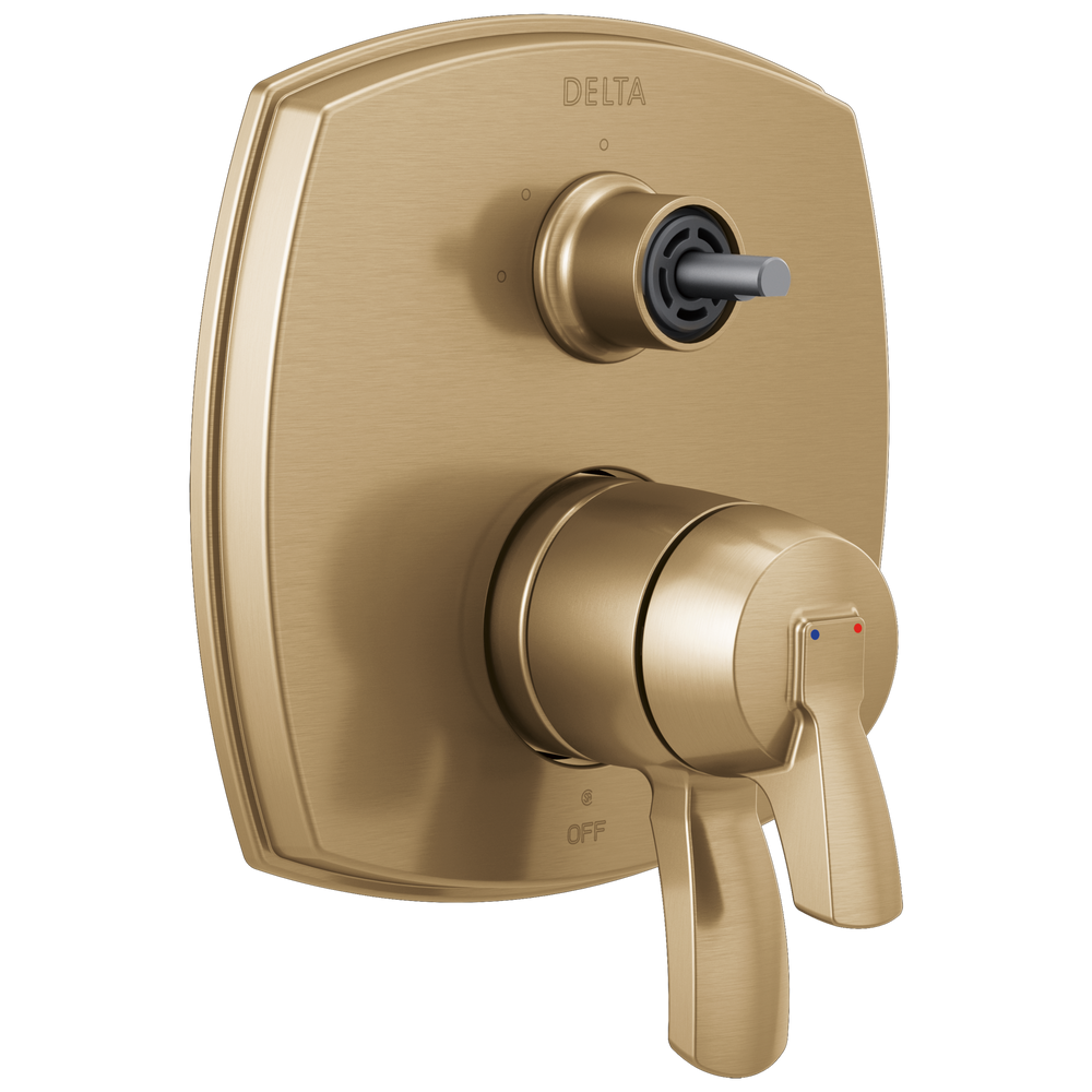 Delta - 17 Series Integrated Diverter Trim with Three Function Diverter Less Diverter Handle - Champagne Bronze - T27876-CZLHP