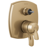 Delta - 17 Series Integrated Diverter Trim with Three Function Diverter Less Diverter Handle - Champagne Bronze - T27876-CZLHP