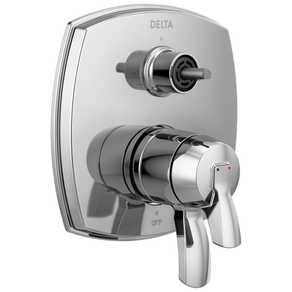 Delta - 17 Series Integrated Diverter Trim with Three Function Diverter Less Diverter Handle - Chrome - T27876-LHP