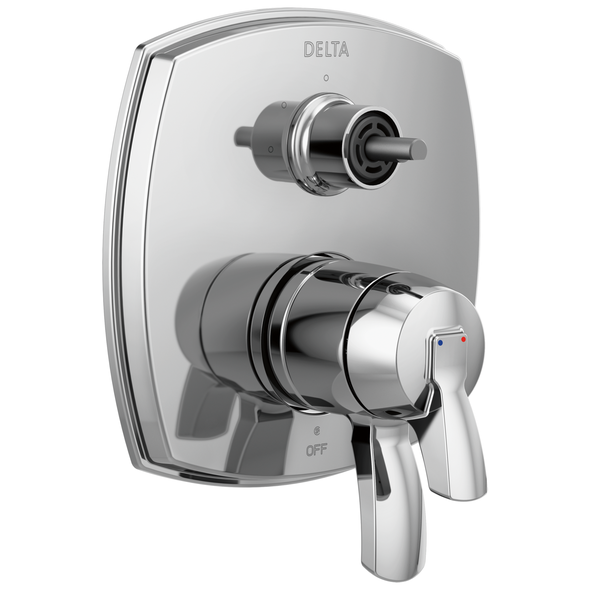 Delta - 17 Series Integrated Diverter Trim with Three Function Diverter Less Diverter Handle - Chrome - T27876-LHP