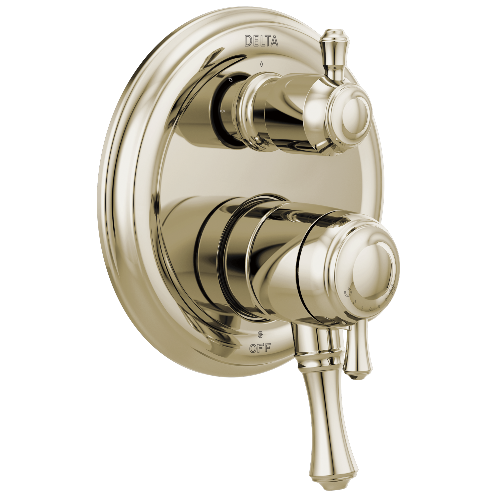 Delta - Traditional 2-Handle Monitor® 17 Series Valve Trim with 3-Setting Integrated Diverter - Polished Nickel - T27897-PN