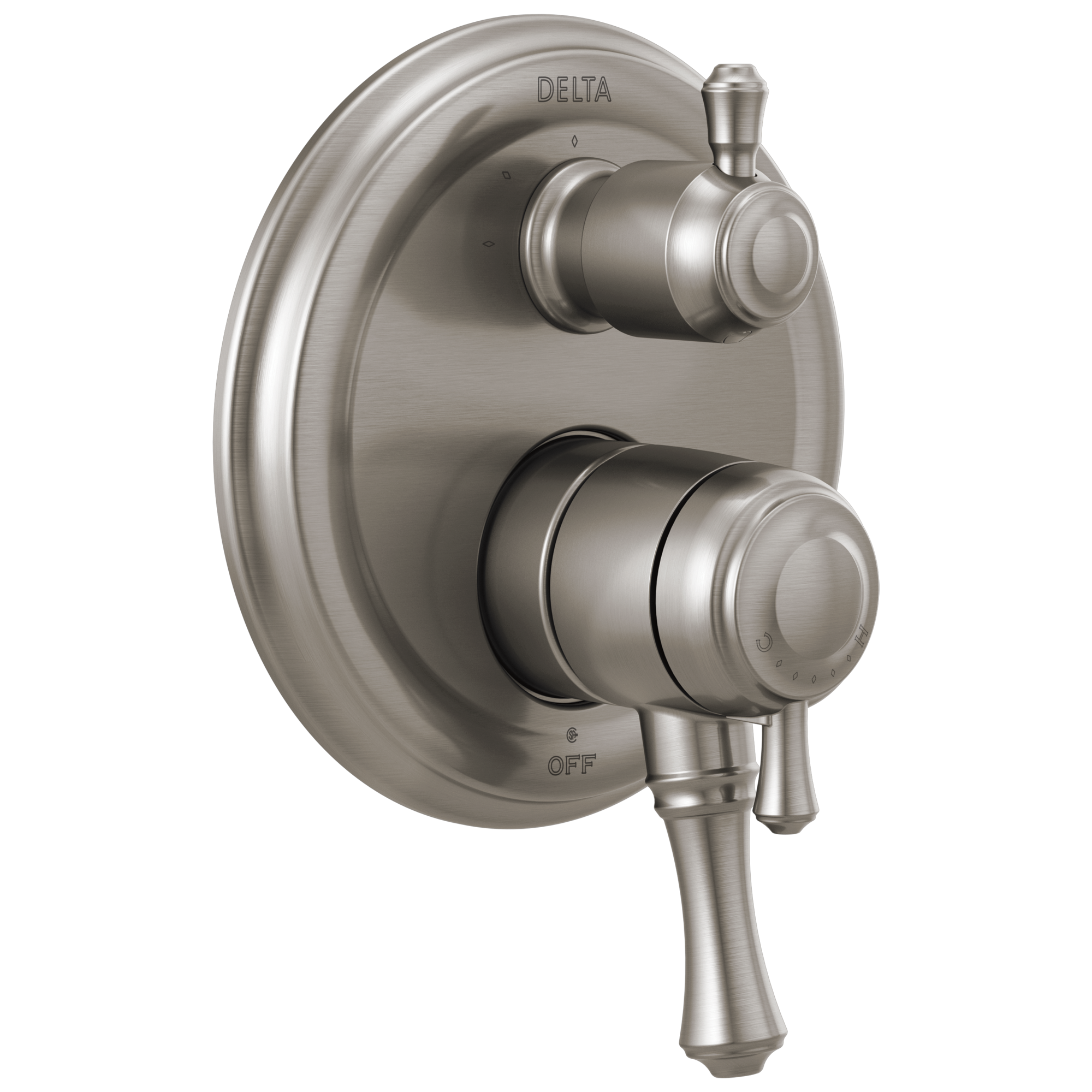 Delta - Traditional 2-Handle Monitor® 17 Series Valve Trim with 3-Setting Integrated Diverter - Stainless - T27897-SS