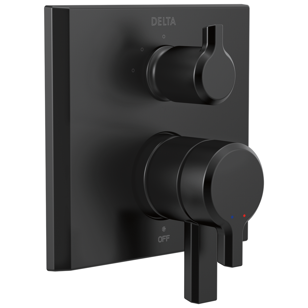 Delta - Monitor® 17 Series Valve Trim with 3-Setting Integrated Diverter - Matte Black - T27899-BL