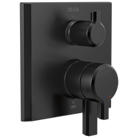 Delta - Monitor® 17 Series Valve Trim with 3-Setting Integrated Diverter - Matte Black - T27899-BL