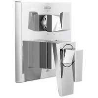 Delta - Two-Handle Monitor 17 Series Valve Trim with 6-Setting Diverter - Lumicoat® Chrome - T27943-PR