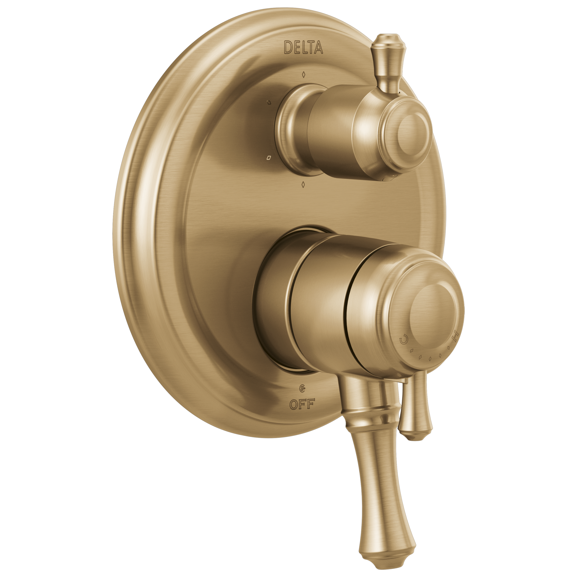 Delta - Traditional 2-Handle Monitor® 17 Series Valve Trim with 6-Setting Integrated Diverter - Champagne Bronze - T27997-CZ