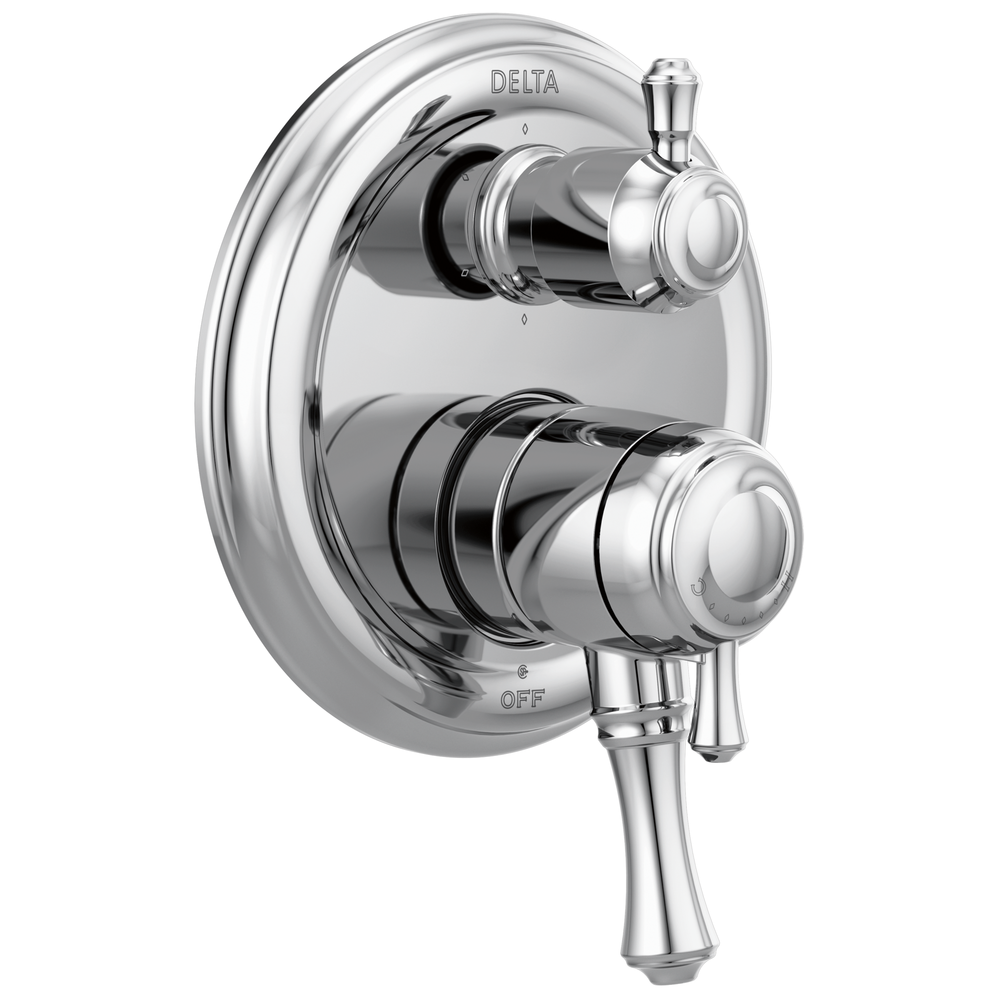 Delta - Traditional 2-Handle Monitor® 17 Series Valve Trim with 6-Setting Integrated Diverter - Chrome - T27997