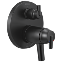 Delta - Contemporary Two Handle TempAssure® 17T Series Valve Trim with 3-Setting Integrated Diverter - Matte Black - T27T859-BL