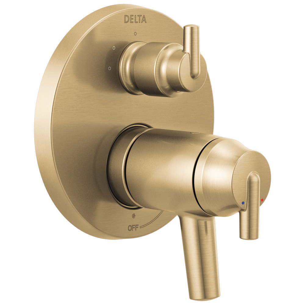 Delta - Contemporary Two Handle TempAssure® 17T Series Valve Trim with 3-Setting Integrated Diverter - Champagne Bronze - T27T859-CZ