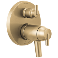 Delta - Contemporary Two Handle TempAssure® 17T Series Valve Trim with 3-Setting Integrated Diverter - Champagne Bronze - T27T859-CZ