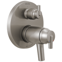 Delta - Contemporary Two Handle TempAssure® 17T Series Valve Trim with 3-Setting Integrated Diverter - Stainless - T27T859-SS