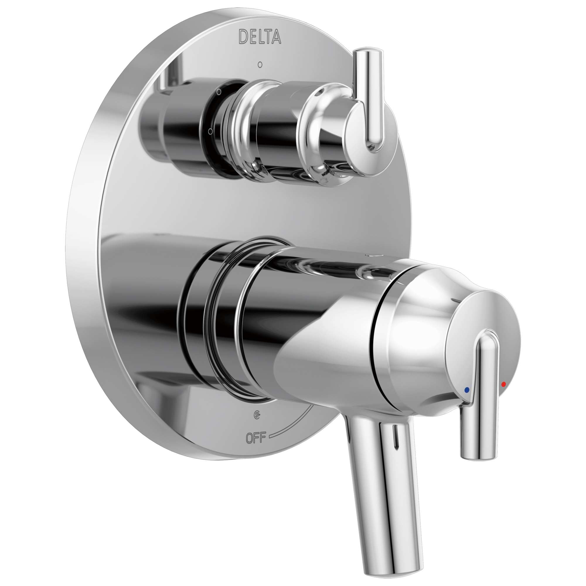 Delta - Contemporary Two Handle TempAssure® 17T Series Valve Trim with 3-Setting Integrated Diverter - Chrome - T27T859