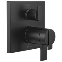 Delta - Angular Modern TempAssure® 17T Series Valve Trim with 3-Setting Integrated Diverter - Matte Black - T27T867-BL