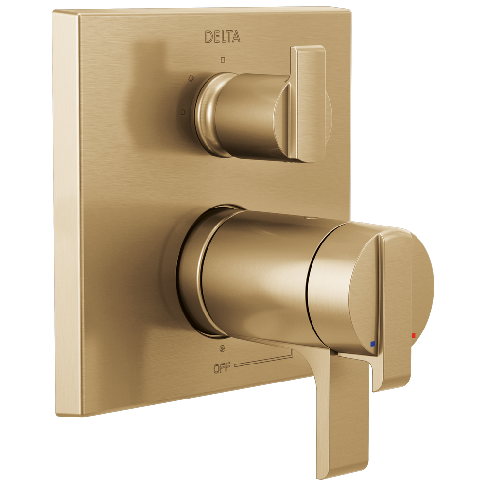 Delta - Angular Modern TempAssure® 17T Series Valve Trim with 3-Setting Integrated Diverter - Champagne Bronze - T27T867-CZ