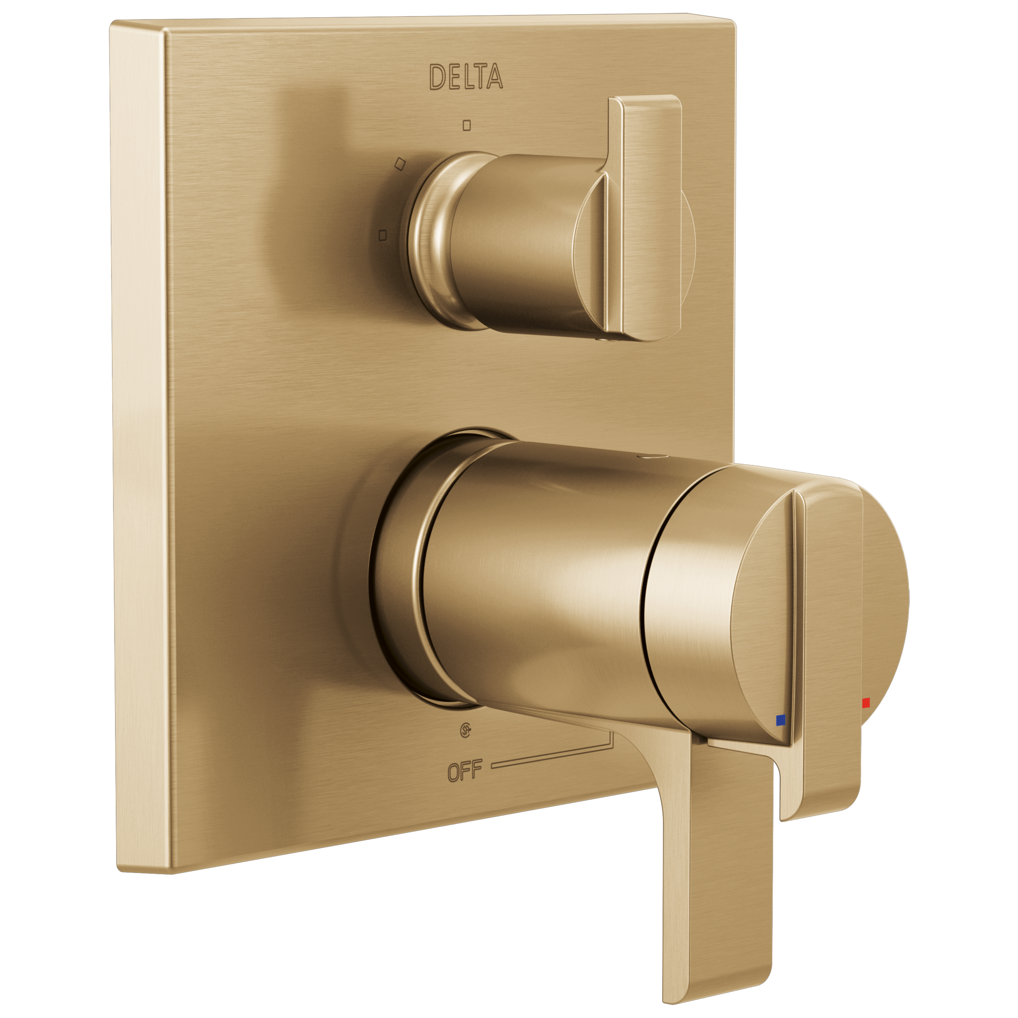 Delta - Angular Modern TempAssure® 17T Series Valve Trim with 3-Setting Integrated Diverter - Champagne Bronze - T27T867-CZ