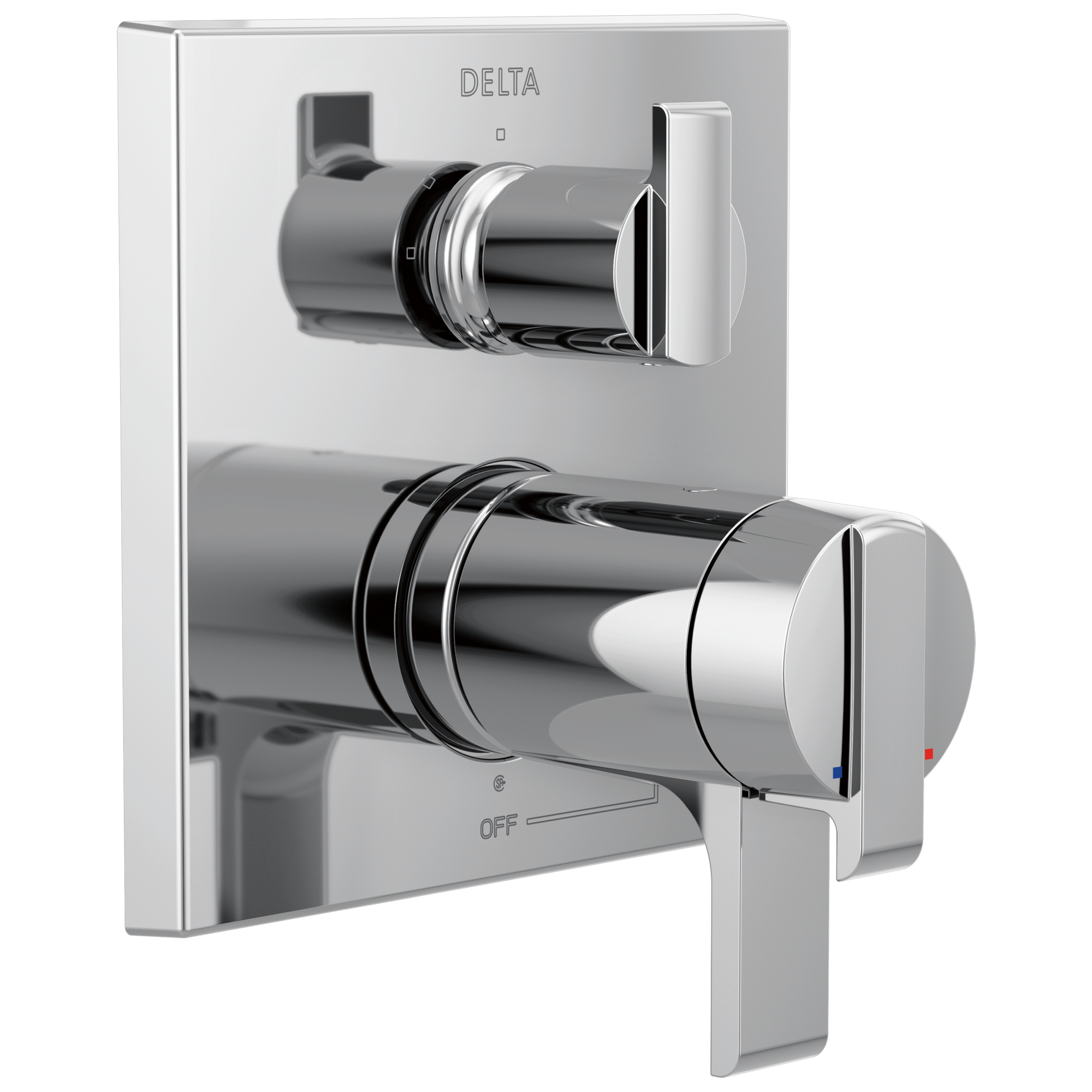 Delta - Angular Modern TempAssure® 17T Series Valve Trim with 3-Setting Integrated Diverter - Chrome - T27T867