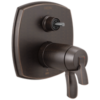 Delta - 17 Thermostatic Integrated Diverter Trim with Three Function Diverter Less Diverter Handle - Venetian Bronze - T27T876-RBLHP