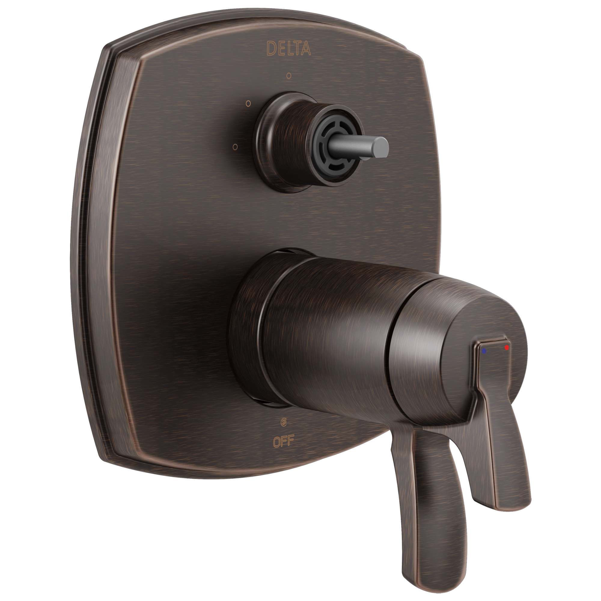 Delta - 17 Thermostatic Integrated Diverter Trim with Three Function Diverter Less Diverter Handle - Venetian Bronze - T27T876-RBLHP