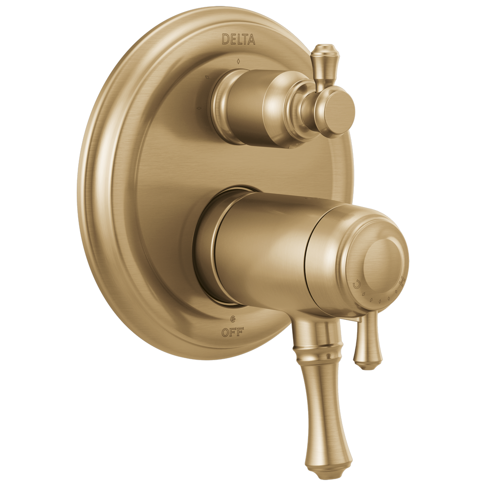 Delta - Traditional 2-Handle TempAssure® 17T Series Valve Trim with 3-Setting Integrated Diverter - Champagne Bronze - T27T897-CZ