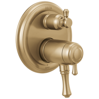 Delta - Traditional 2-Handle TempAssure® 17T Series Valve Trim with 3-Setting Integrated Diverter - Champagne Bronze - T27T897-CZ