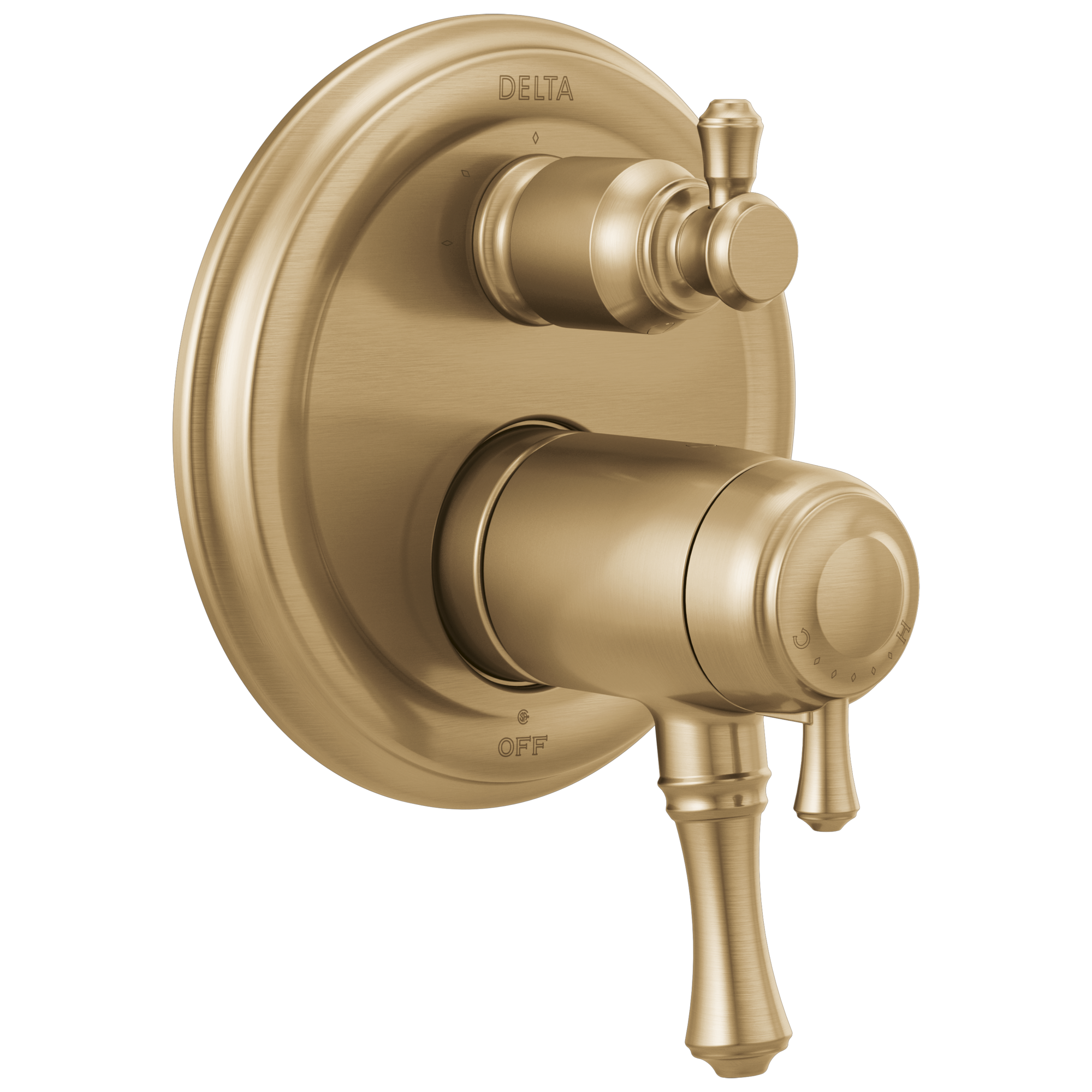 Delta - Traditional 2-Handle TempAssure® 17T Series Valve Trim with 3-Setting Integrated Diverter - Champagne Bronze - T27T897-CZ