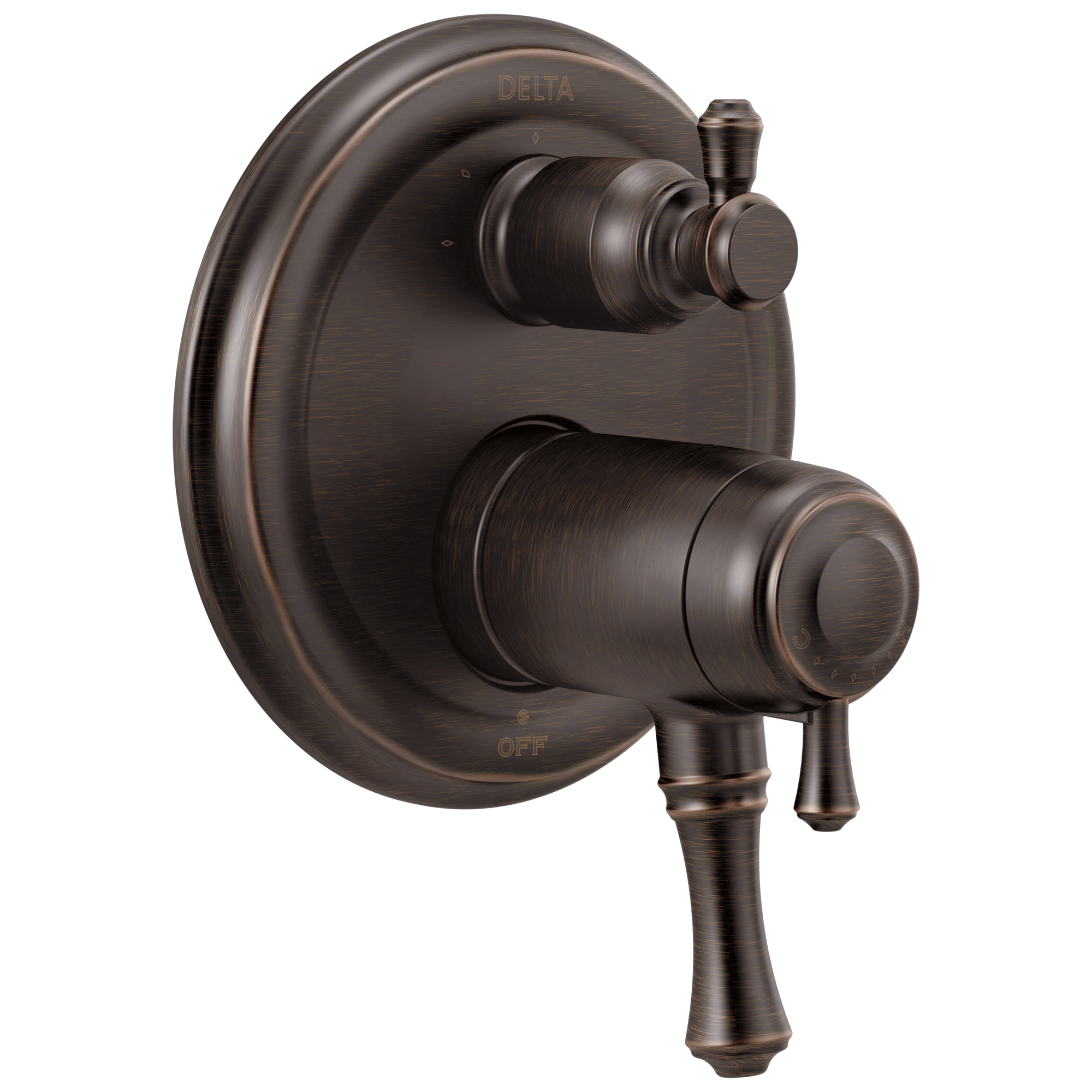 Delta - Traditional 2-Handle TempAssure® 17T Series Valve Trim with 3-Setting Integrated Diverter - Venetian Bronze - T27T897-RB