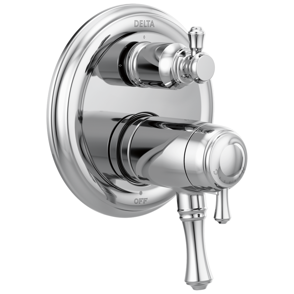 Delta - Traditional 2-Handle TempAssure® 17T Series Valve Trim with 3-Setting Integrated Diverter - Chrome - T27T897