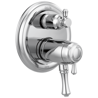 Delta - Traditional 2-Handle TempAssure® 17T Series Valve Trim with 3-Setting Integrated Diverter - Chrome - T27T897