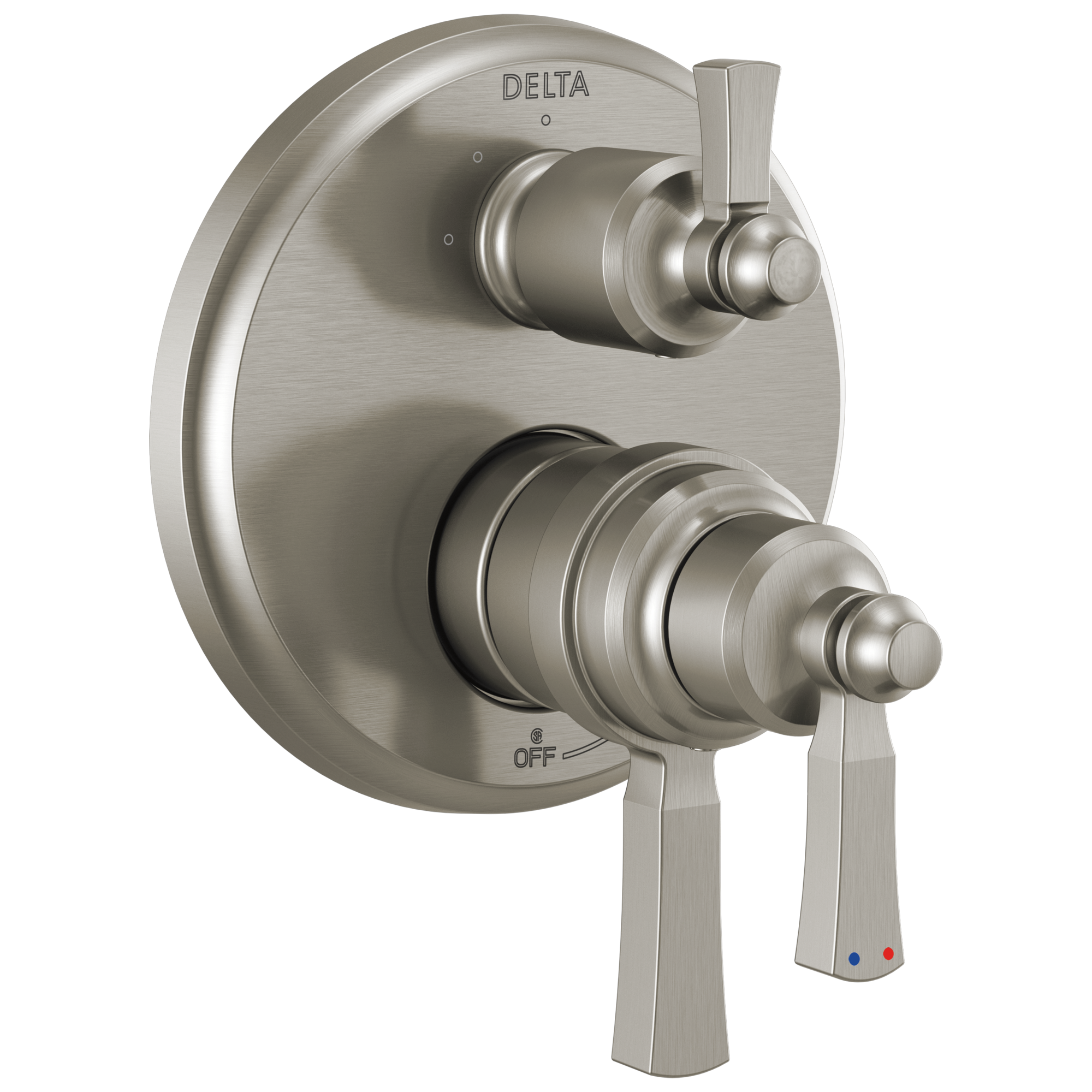 Delta - Traditional 2-Handle Monitor 17T Series Valve Trim with 6 Setting Diverter - Stainless - T27T956-SS