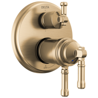 Delta - 17T Series Integrated Diverter Trim 6-Setting - Lumicoat® Champagne Bronze - T27T984-CZ-PR