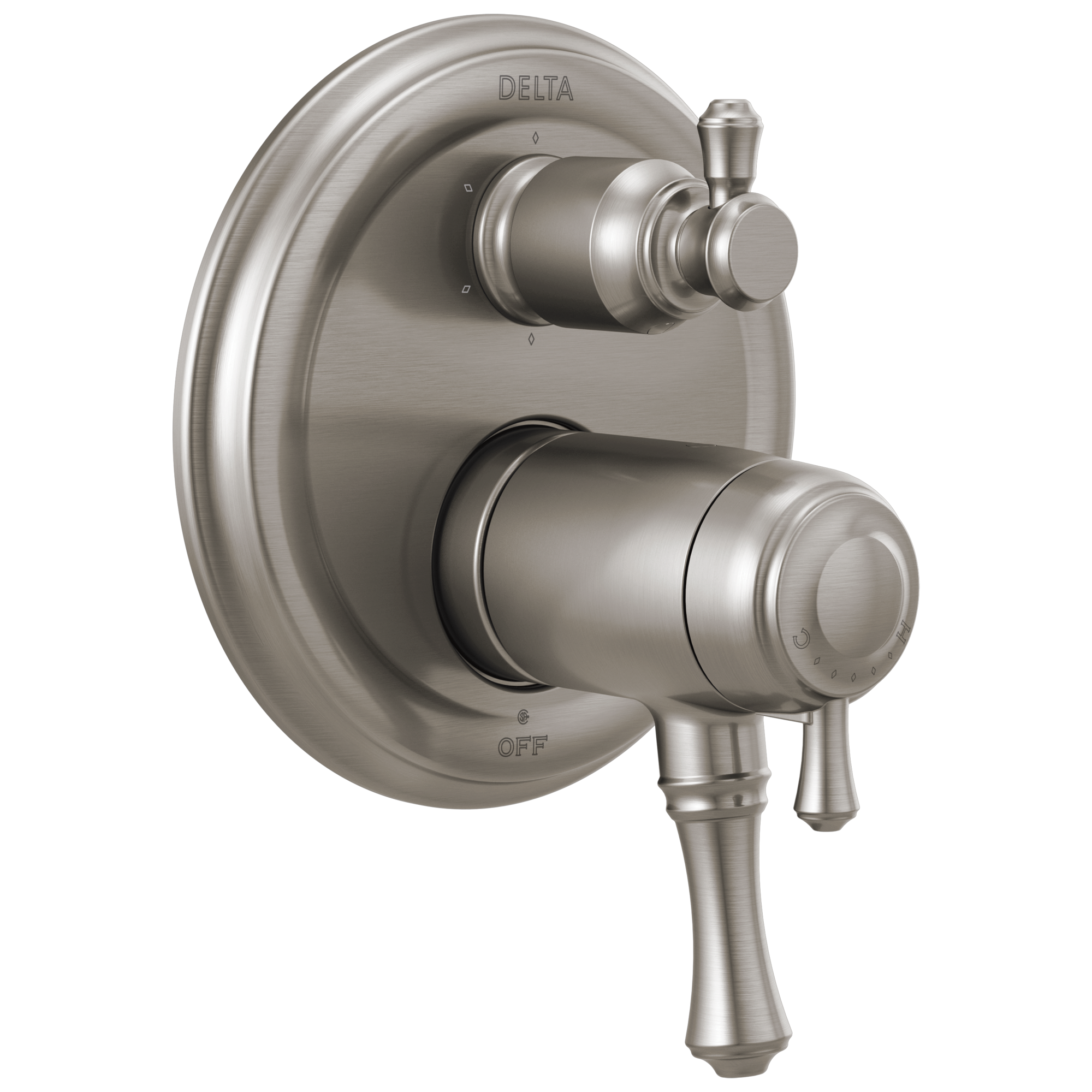 Delta - Traditional 2-Handle TempAssure® 17T Series Valve Trim with 6-Setting Integrated Diverter - Stainless - T27T997-SS