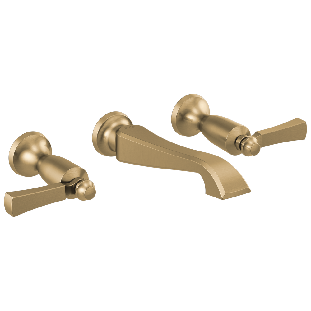 Delta - Two Handle Wall Mount Bathroom Faucet Trim Only - Champagne Bronze - T3556LF-CZWL