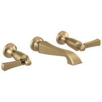 Delta - Two Handle Wall Mount Bathroom Faucet Trim Only - Champagne Bronze - T3556LF-CZWL