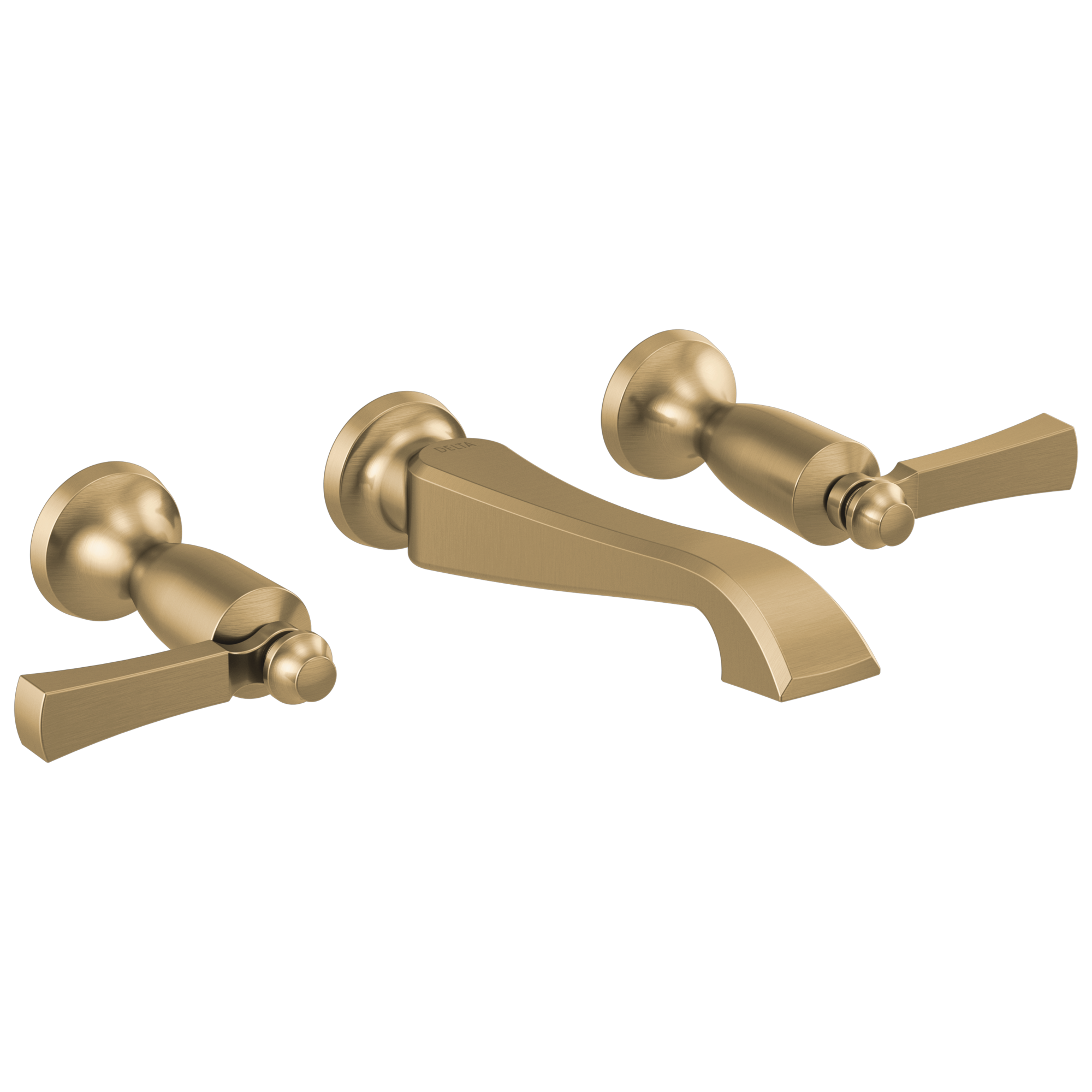 Delta - Two Handle Wall Mount Bathroom Faucet Trim Only - Champagne Bronze - T3556LF-CZWL