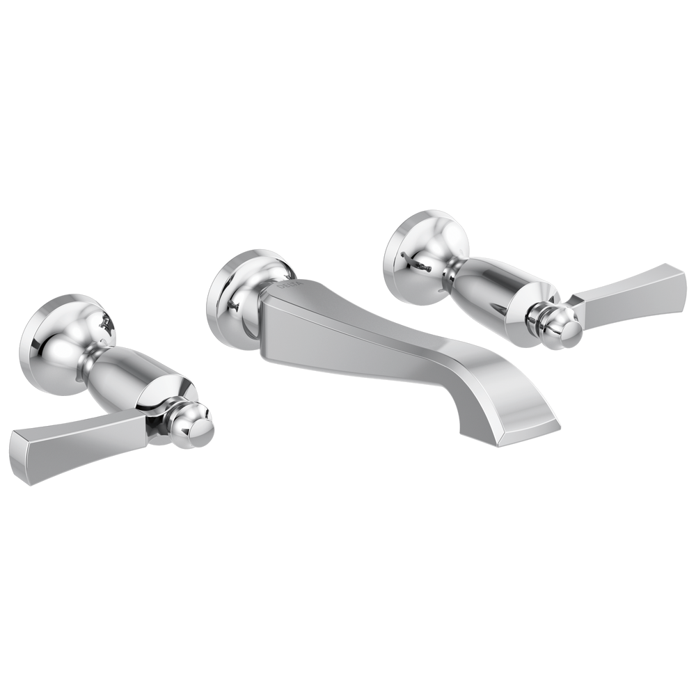 Delta - Two Handle Wall Mount Bathroom Faucet Trim Only - Chrome - T3556LF-WL