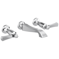 Delta - Two Handle Wall Mount Bathroom Faucet Trim Only - Chrome - T3556LF-WL