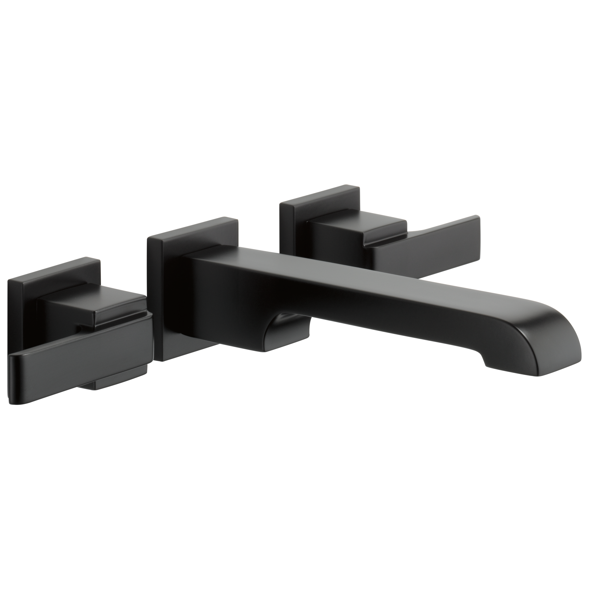 Delta - Two Handle Wall Mount Bathroom Faucet Trim - Matte Black - T3567LF-BLWL