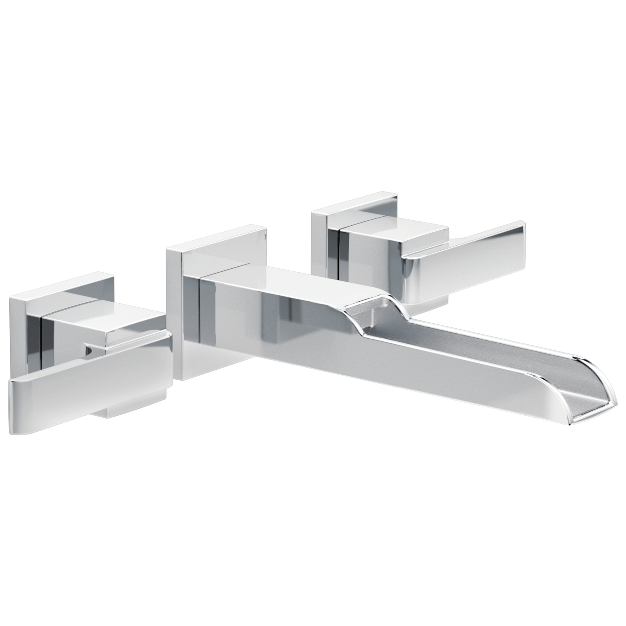 Delta - Two Handle Wall Mount Channel Bathroom Faucet Trim - Chrome - T3568LF-WL